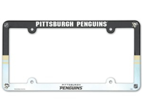 Pittsburgh Penguins License Plate Frame Plastic Full Color Style