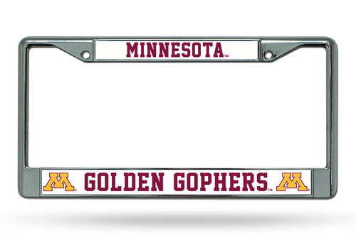 Minnesota Golden Gophers License Plate Frame Chrome - Special Order