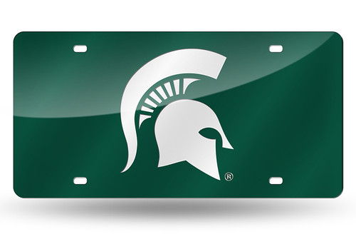 Michigan State Spartans License Plate Laser Cut Green - Special Order