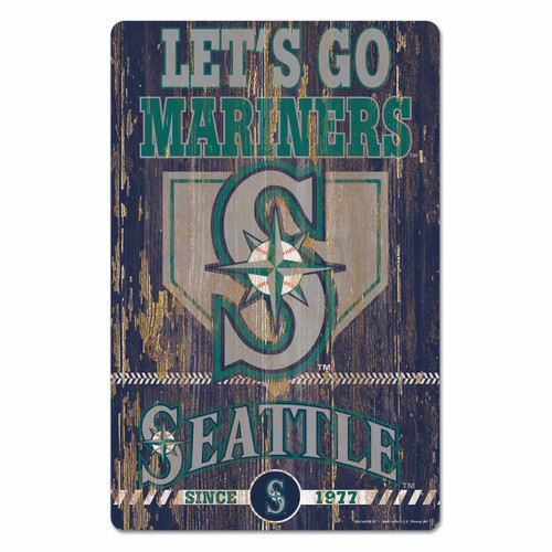 Seattle Mariners Sign 11x17 Wood Slogan Design - Special Order