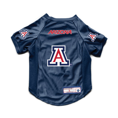 Arizona Wildcats Pet Jersey Stretch Size L - Special Order