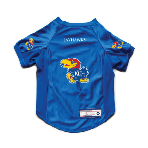 Kansas Jayhawks Pet Jersey Stretch Size L - Special Order