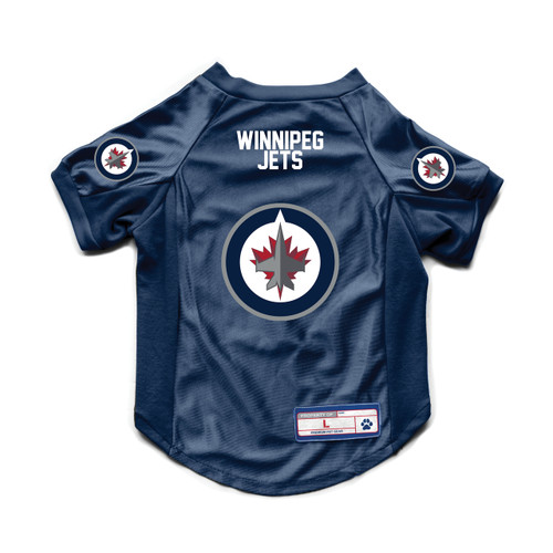 Winnipeg Jets Pet Jersey Stretch Size L - Special Order