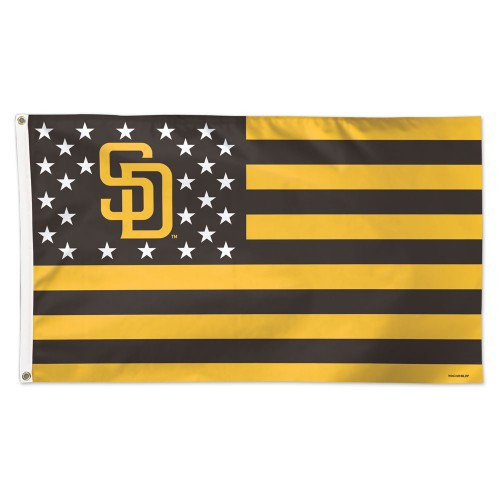 San Diego Padres Flag 3x5 Deluxe Style Stars and Stripes Design - Special Order