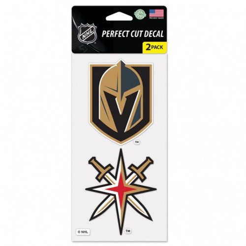 Vegas Golden Knights Decal 4x4 Perfect Cut Set of 2 - Special Order