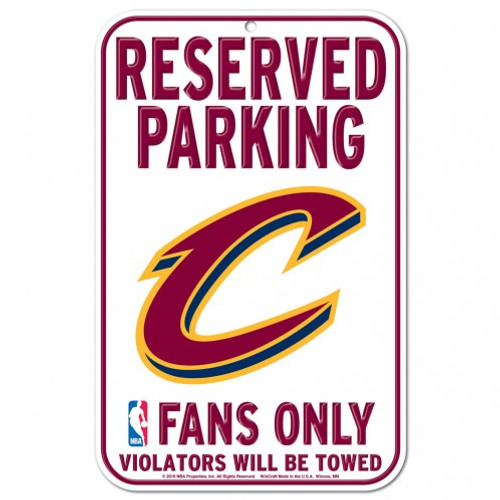 Cleveland Cavaliers Sign 11x17 Plastic Reserved Parking Style - Special Order