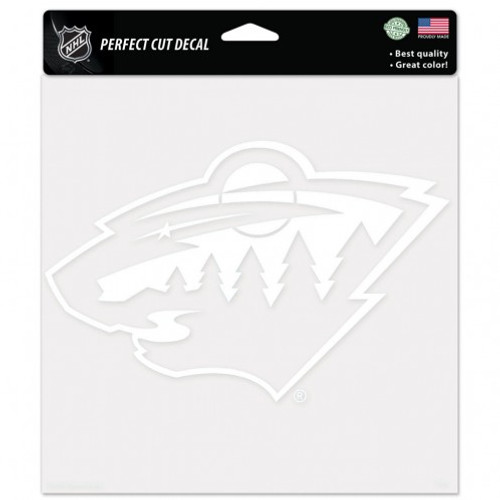 Minnesota Wild Decal 8x8 Perfect Cut White - Special Order