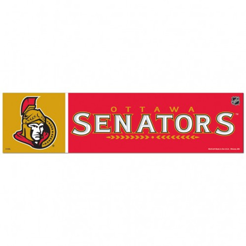 Ottawa Senators Decal 3x12 Bumper Strip Style - Special Order