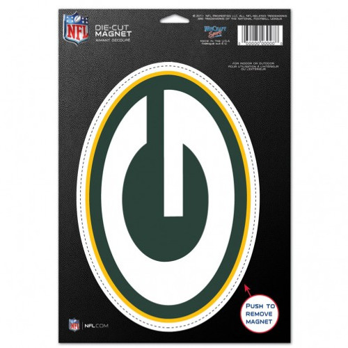 Green Bay Packers Magnet 6.25x9 Die Cut Logo Design - Special Order