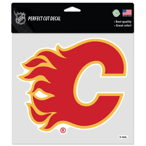 Calgary Flames Decal 8x8 Perfect Cut Color