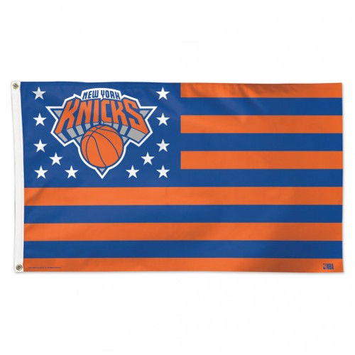 New York Knicks Flag 3x5 Deluxe Style Stars and Stripes Design - Special Order