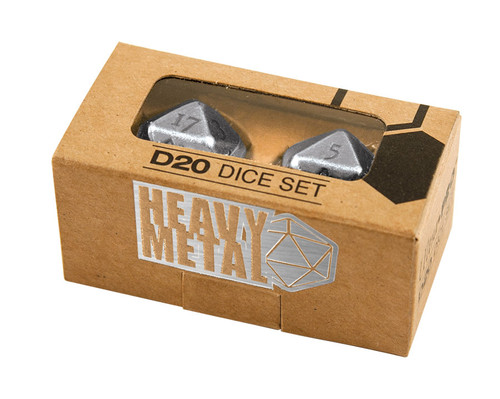 Ultra Pro Dice - D20 2 Dice Set Chrome - Special Order