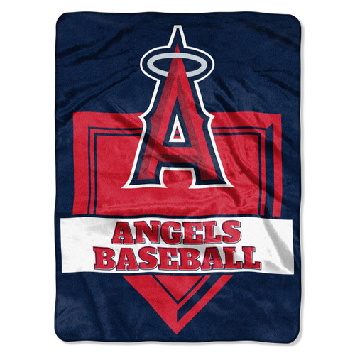 Los Angeles Angels Blanket 60x80 Raschel Home Plate Design - Special Order