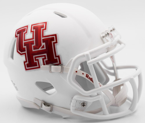 Houston Cougars Helmet Riddell Replica Full Size Speed Style Matte White - Special Order