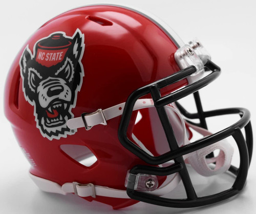 North Carolina State Wolfpack Helmet Riddell Replica Mini Speed Style Red Tuffy Design