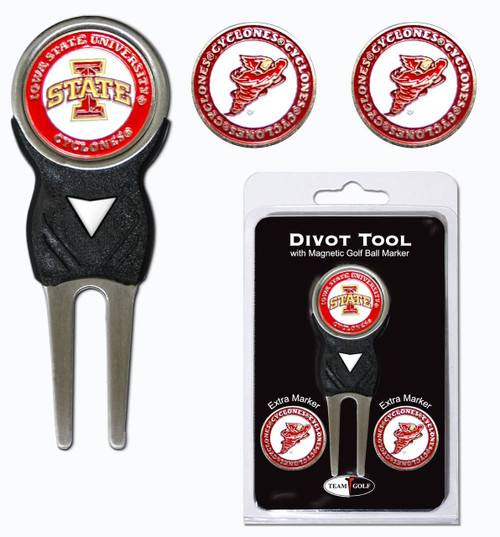 Iowa State Cyclones Golf Divot Tool with 3 Markers - Special Order