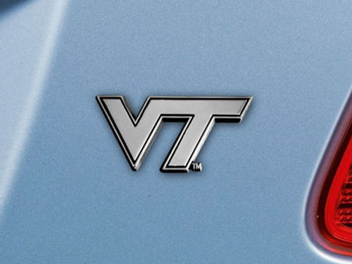Virginia Tech Hokies Auto Emblem Premium Metal Chrome - Special Order