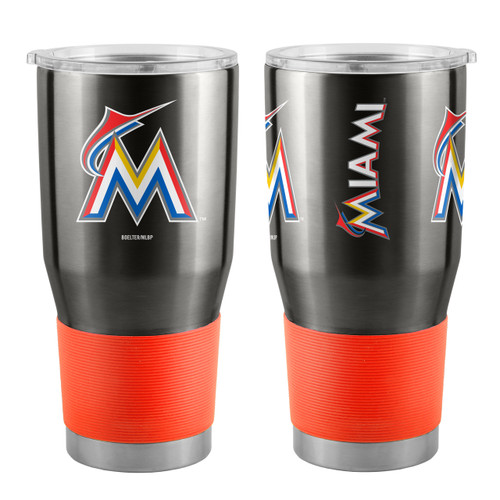 Miami Marlins Travel Tumbler 30oz Ultra Black - Special Order