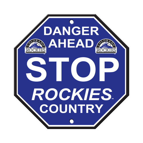 Colorado Rockies Sign 12x12 Plastic Stop Style CO