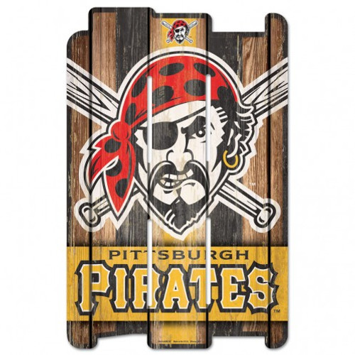 Pittsburgh Pirates Sign 11x17 Wood Fence Style - Special Order