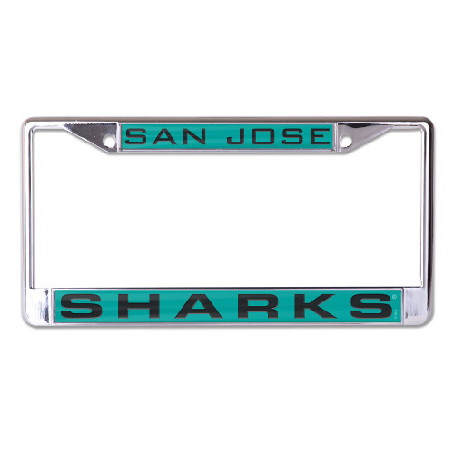 San Jose Sharks License Plate Frame - Inlaid - Special Order