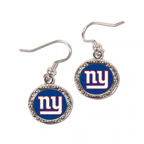 New York Giants Earrings Round Style - Special Order