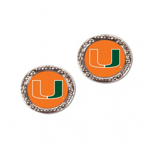 Miami Hurricanes Earrings Post Style - Special Order