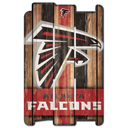 Atlanta Falcons Sign 11x17 Wood Fence Style