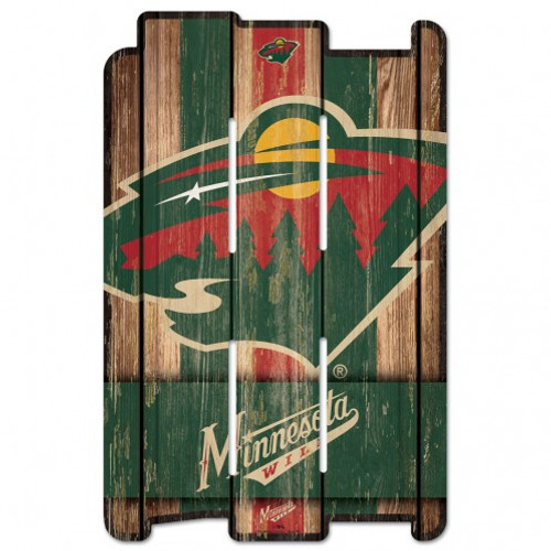 Minnesota Wild Sign 11x17 Wood Fence Style - Special Order