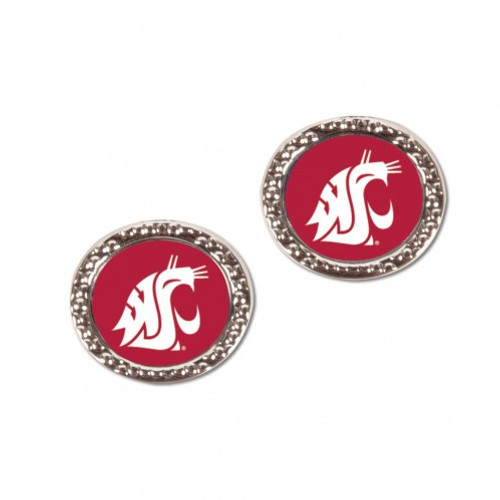 Washington State Cougars Earrings Post Style - Special Order