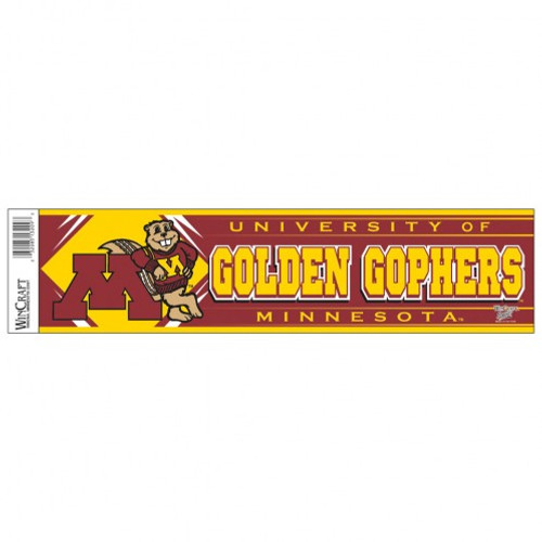 Minnesota Golden Gophers Decal 3x12 Bumper Strip Style - Special Order