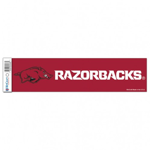 Arkansas Razorbacks Decal 3x12 Bumper Strip Style - Special Order