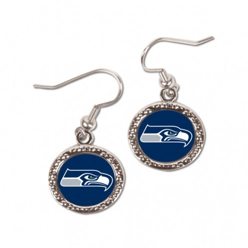 Seattle Seahawks Earrings Round Style - Special Order