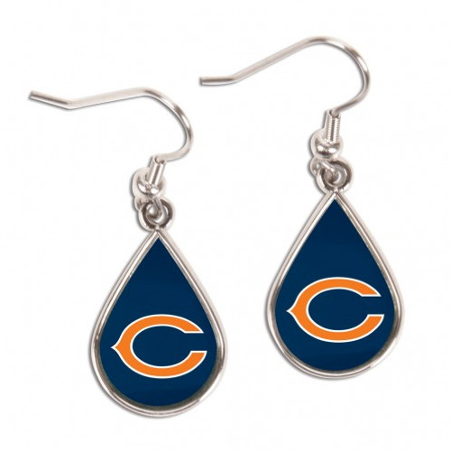 Chicago Bears Earrings Tear Drop Style - Special Order