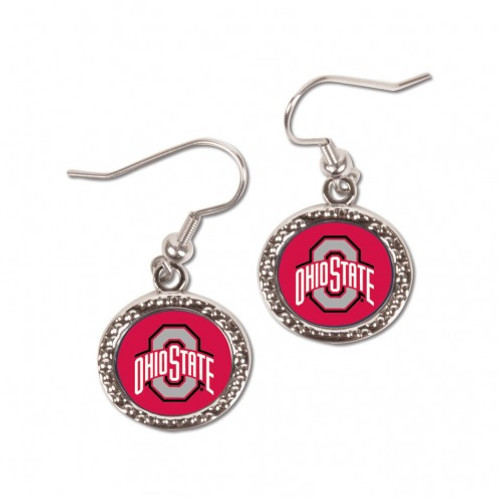 Ohio State Buckeyes Earrings Round Style - Special Order