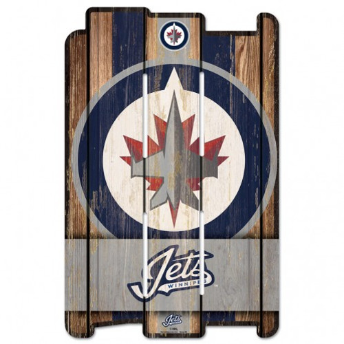 Winnipeg Jets Sign 11x17 Wood Fence Style - Special Order