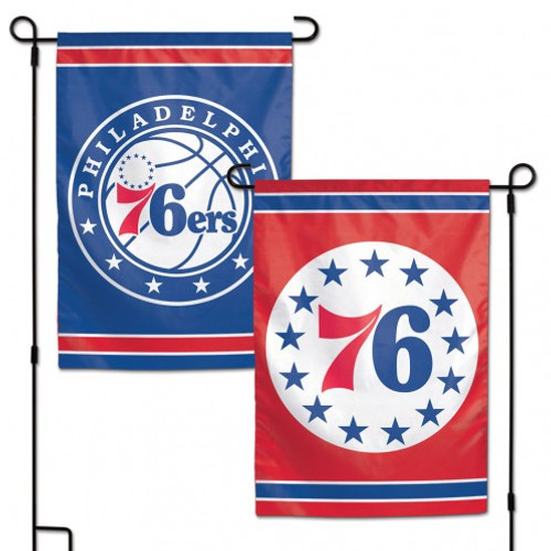 Philadelphia 76ers Flag 12x18 Garden Style 2 Sided - Special Order