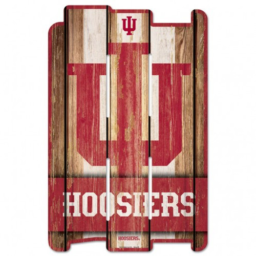 Indiana Hoosiers Sign 11x17 Wood Fence Style - Special Order