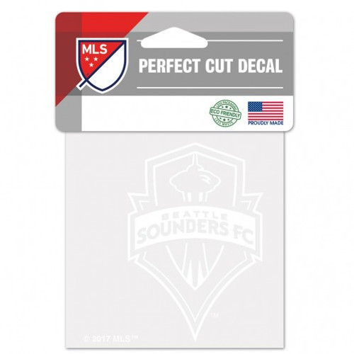 Seattle Sounders Decal 4x4 Perfect Cut White - Special Order