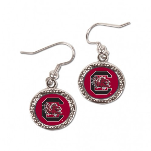 South Carolina Gamecocks Earrings Round Style - Special Order
