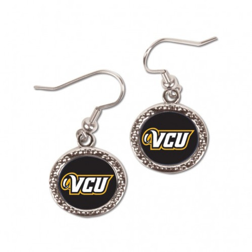 Virginia Commonwealth Rams Earrings Round Style - Special Order
