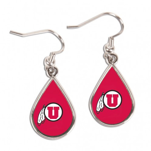 Utah Utes Earrings Tear Drop Style - Special Order