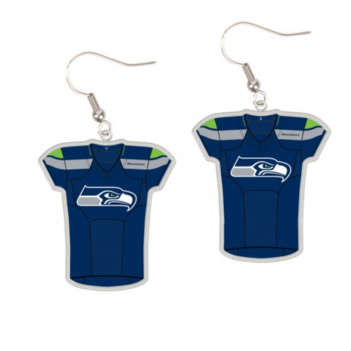Seattle Seahawks Earrings Jersey Style - Special Order