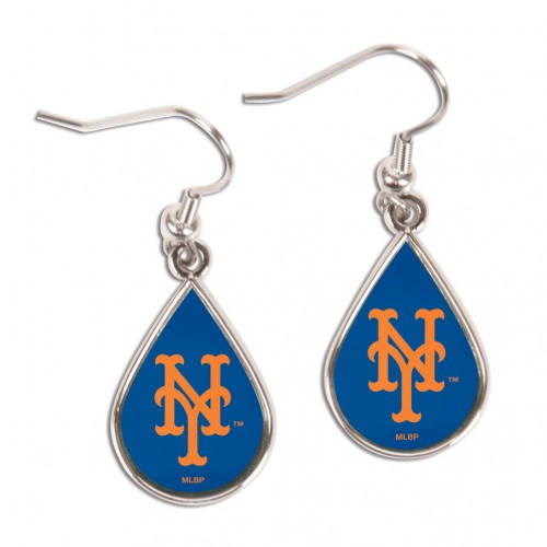 New York Mets Earrings Tear Drop Style - Special Order
