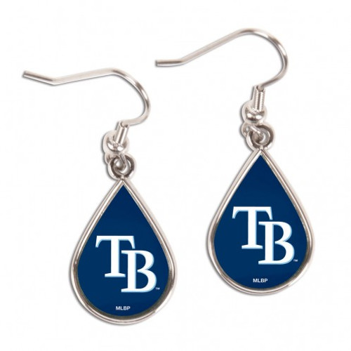 Tampa Bay Rays Earrings Tear Drop Style - Special Order