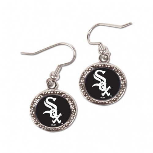 Chicago White Sox Earrings Round Design - Special Order