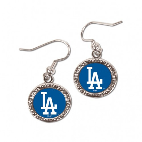 Los Angeles Dodgers Earrings Round Design - Special Order