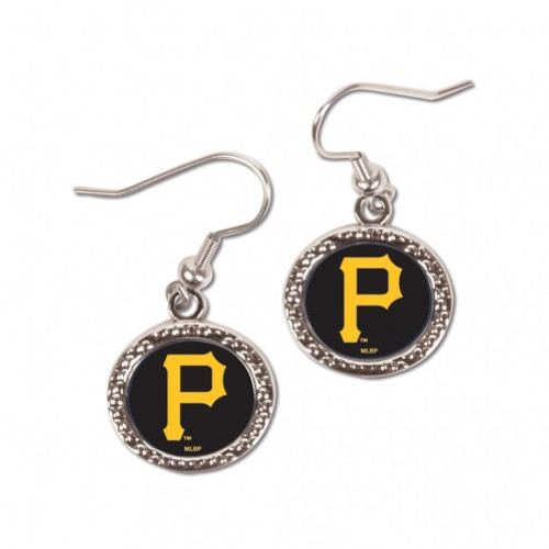 Pittsburgh Pirates Earrings Round Design - Special Order