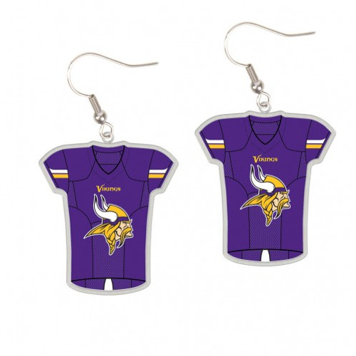 Minnesota Vikings Earrings Jersey Style - Special Order