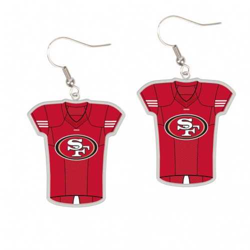 San Francisco 49ers Earrings Jersey Style - Special Order